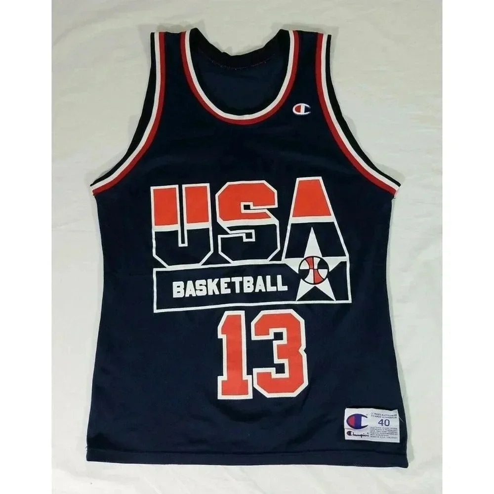 Shaquille O'Neal #13 Team USA 1996 Olympics Champion Basketball Jersey Size 40 M